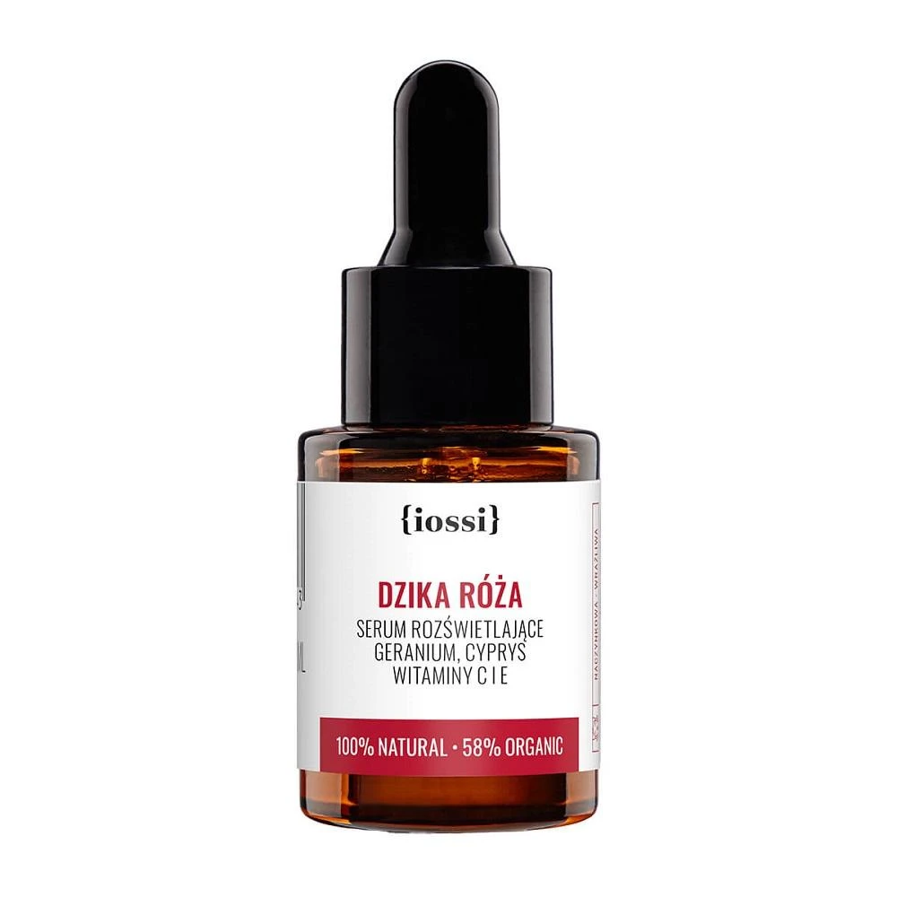 Iossi serumas Dzika Róża pelargonijų / kiparisų veidui / vitaminai C ir E 10 ml