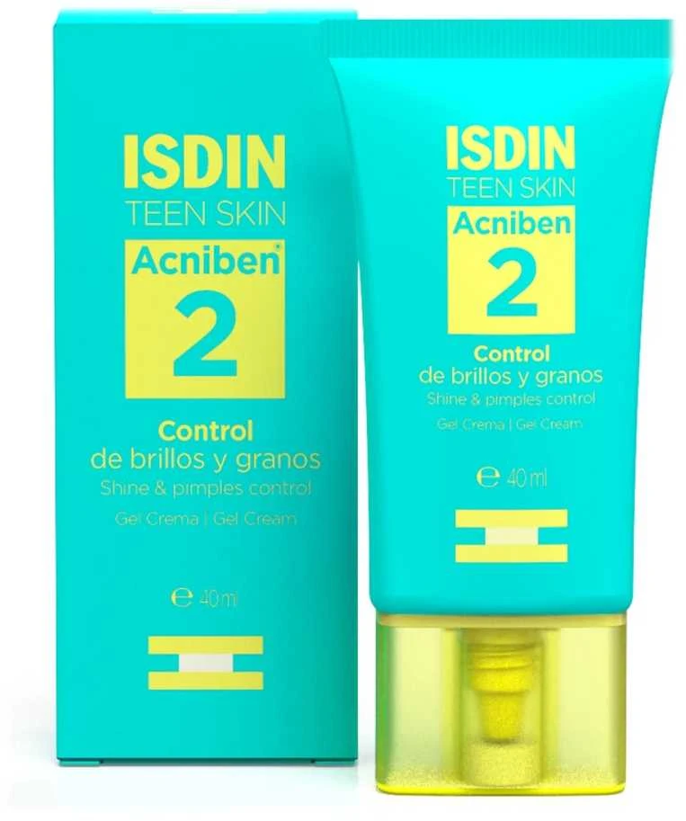 "Isdin Acnibel Teen Skin" gelinis kremas blizgesiui ir grūdėtumui kontroliuoti 40ml