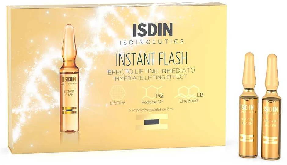 ISDIN intensyvaus poveikio stangrinančios ampulės INSTANT FLASH, 5 x 2 ml