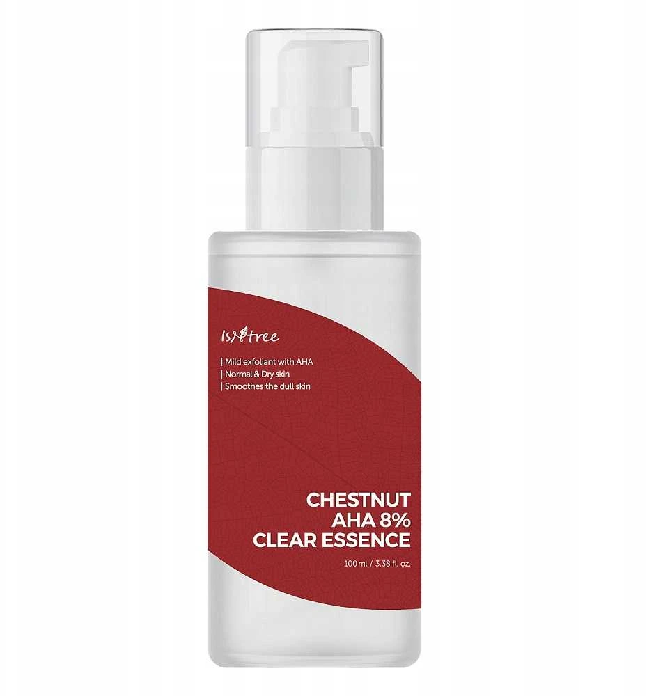 Isntree Chestnut AHA 8% Clear Essence šveičiamoji veido esencija, 100 ml