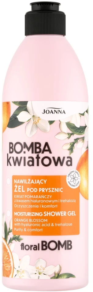 Joanna Drėkinamasis dušo želė „Flower Bomb“ su apelsinų žiedais, 500 ml
