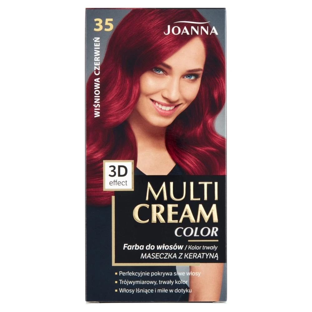 Plaukų dažai Joanna Multi Cream 35 Vyšninė raudona