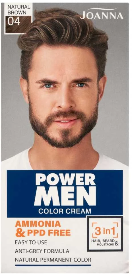 Joanna Power Men 04 Natural Brown kremo pakuotė