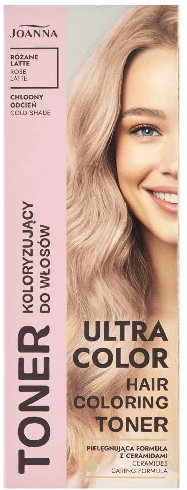 Joanna Ultra Color Różane Latte plaukų tonerio pakuotė