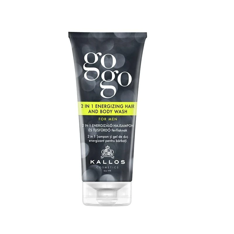 Dušo želė Kallos GOGO 2in1 Energizing Hair and Kūno prausiklis 200 ml