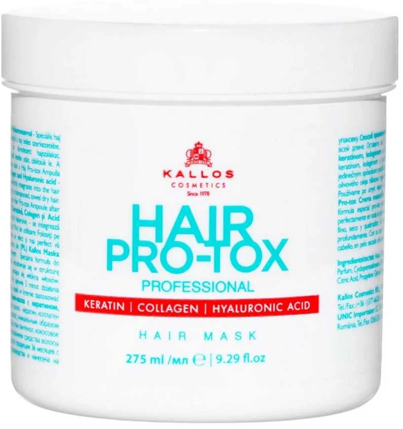 Kallos Cosmetics Hair Pro-Tox Plaukų kaukė kaukė silpniems ir pažeistiems plaukams, 275 ml
