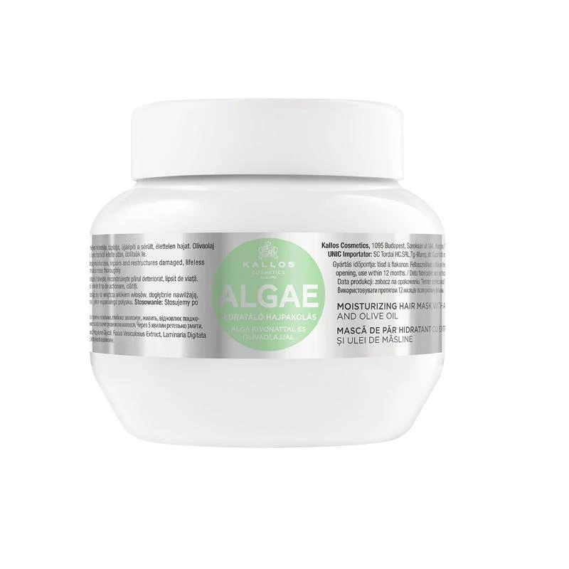 Kallos Cosmetics Algae Moisturizing Hair Mask drėkinanti kaukė plaukams, 275 ml