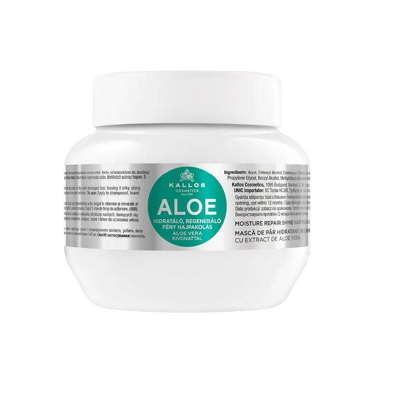 Kallos Cosmetics Aloe Vera Hair Mask moterims, 275 ml