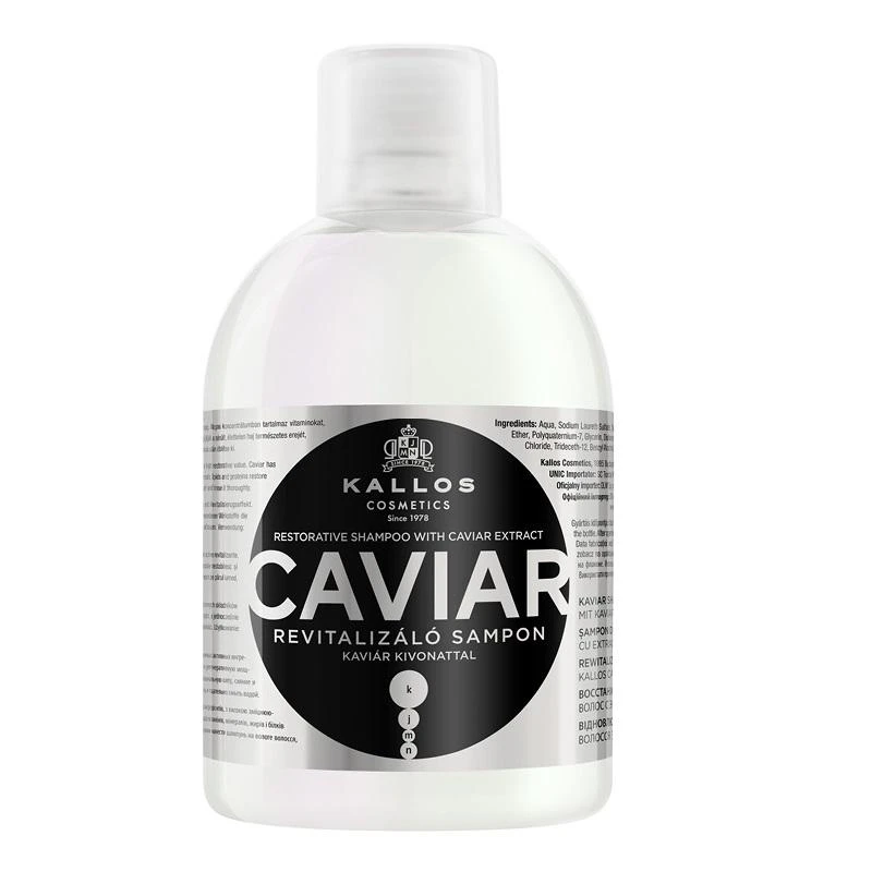 Šampūnas suteikiantis spindesio, atnaujinantis plauko struktūrą Kallos Caviar 1000ml