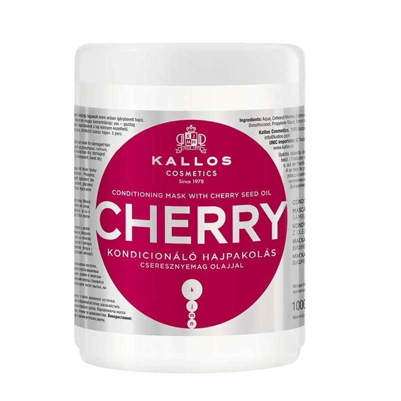 Kallos Cherry Conditioning Mask drėkinanti plaukų kaukė, 1000 ml