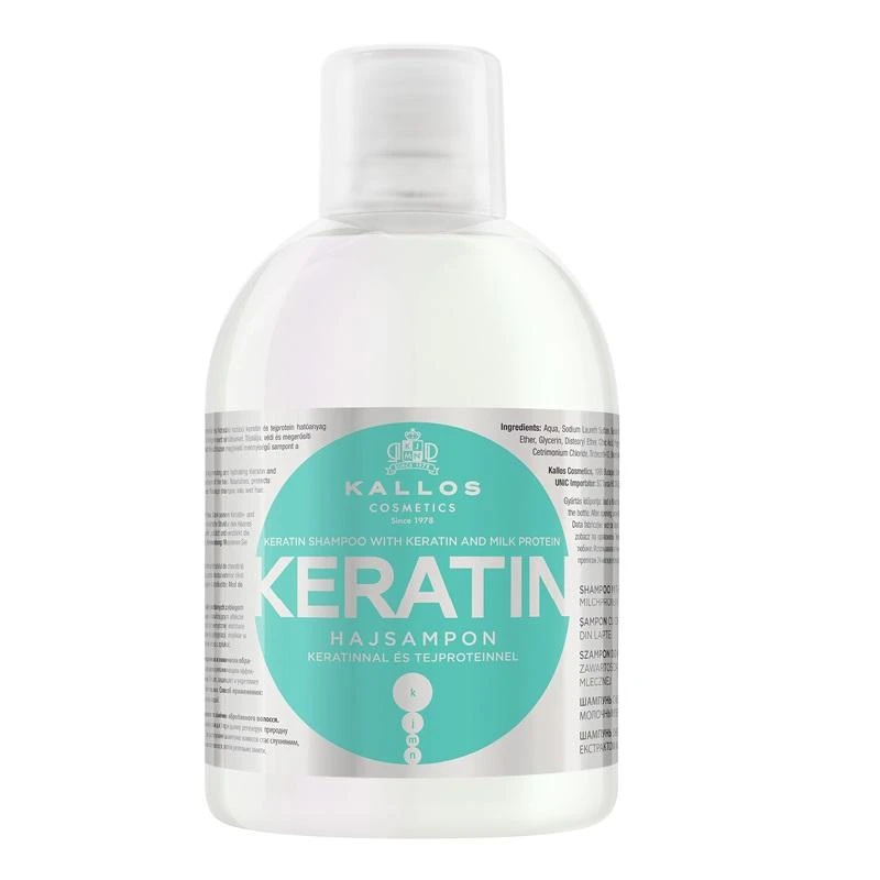 Šampūnas sausiems pažeistiems plaukams Kallos KERATIN Šampūnas 1000 ml
