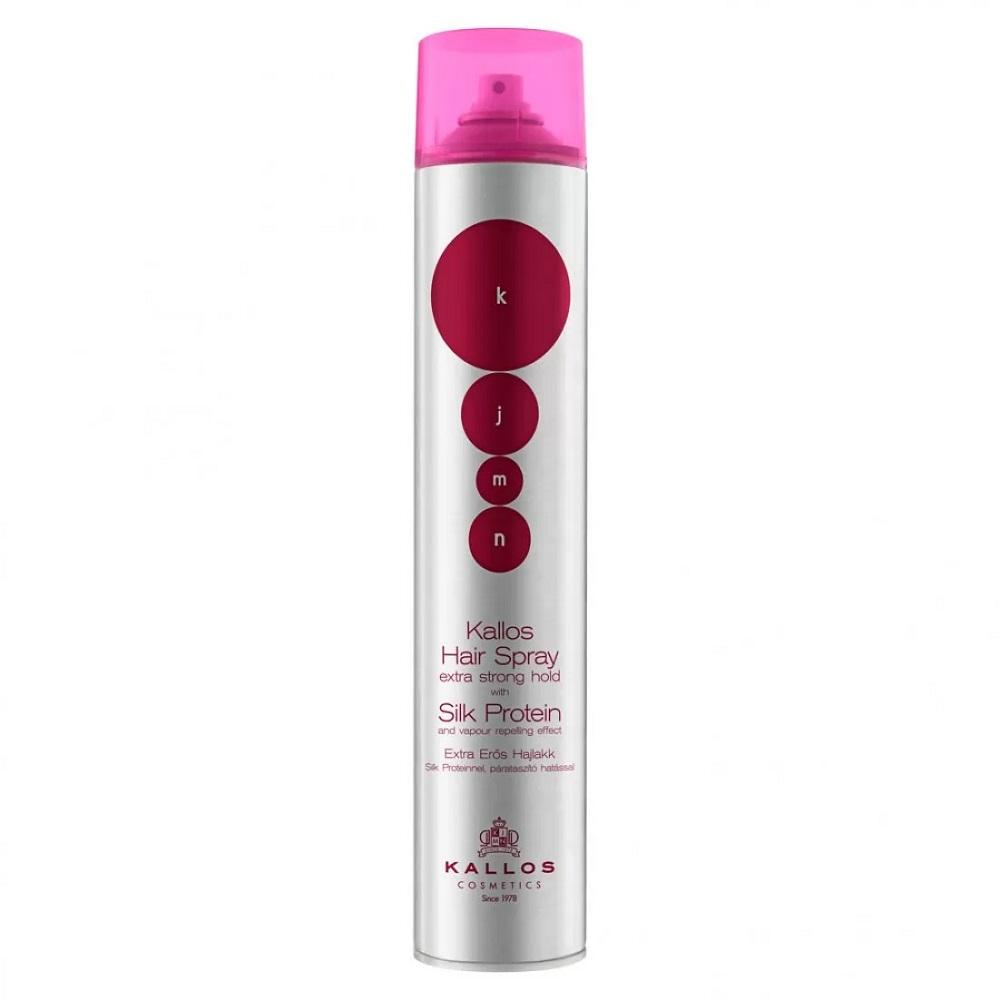 Kallos Cosmetics KJMN Silk Protein Extra Strong Plaukų lakas plaukų lakas, 750 ml