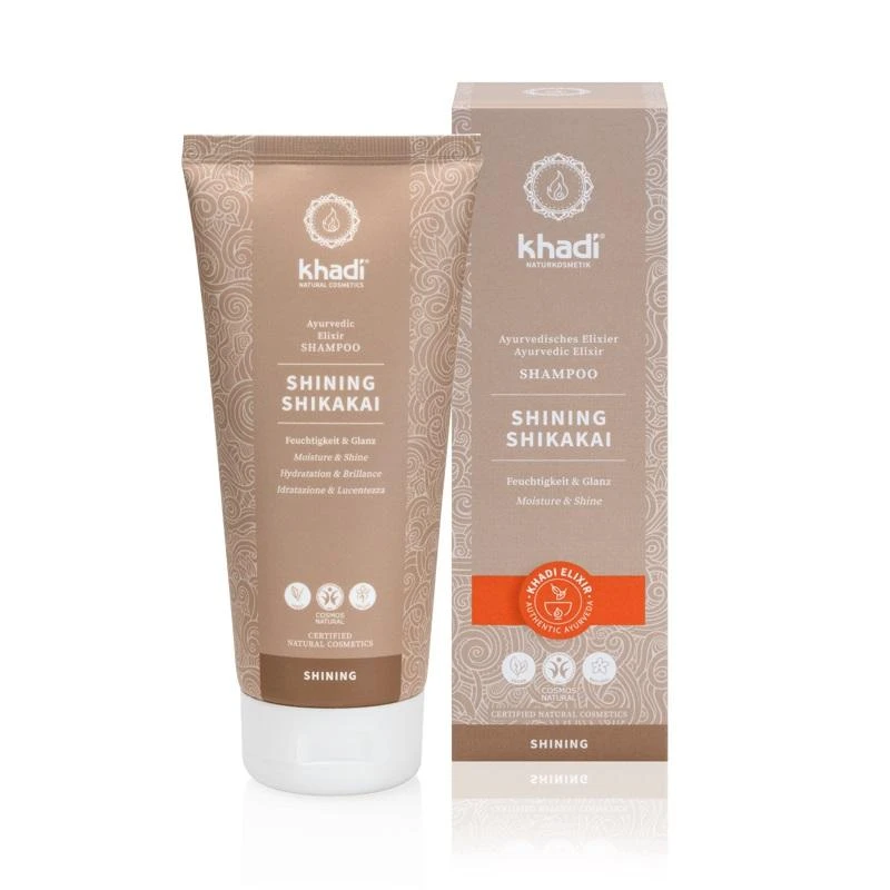 Ajurvedinio eliksyro atstatantis šampūnas Shining Shikakai, Khadi, 200ml