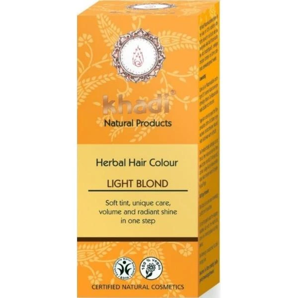 Augaliniai šviesių ar žilų plaukų dažai Light Skirtas šviesiems plaukams, Khadi, 100g