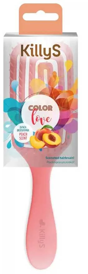 KillyS Color Love Scented Plaukų šepetys Brzoskwinia