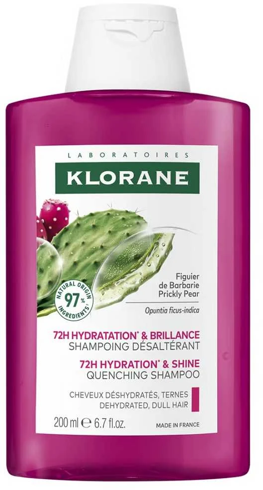 Klorane 72 val. drėkinamasis ir žvilgesį suteikiantis šampūnas su opuncija 200 ml