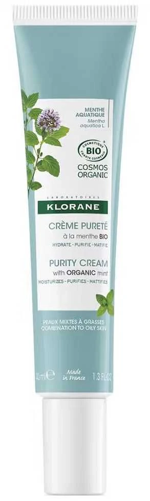 "Klorane Bio Aquatic Mint" valomasis kremas 40ml