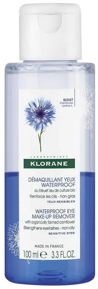"Klorane" vandeniui atsparaus akių makiažo valiklis 100ml
