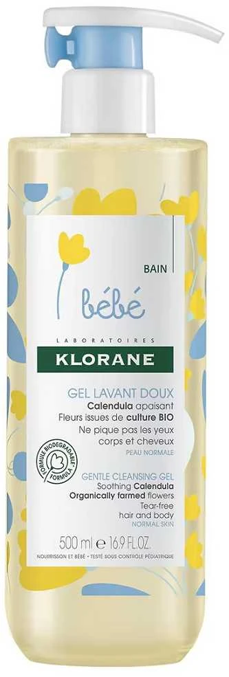 "Klorane Baby Gentle Cleansing Gel Soothing Calendula" prausimosi želė 500ml
