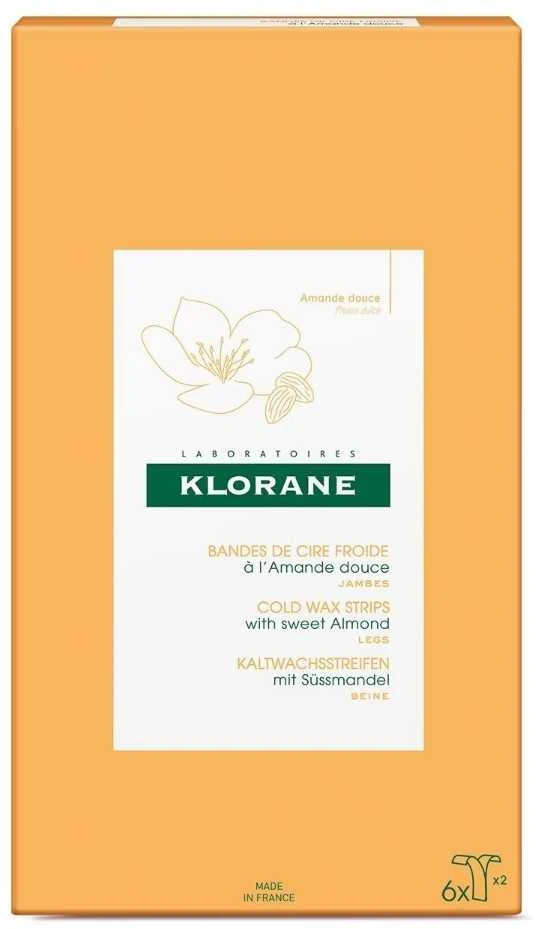 Klorane vaško juostelės oranžinėje pakuotėje