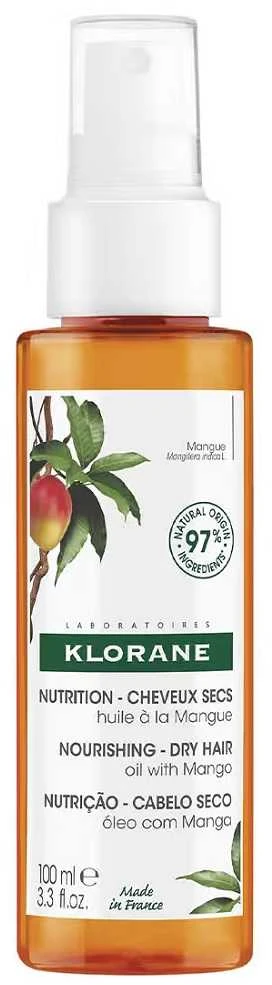 "Klorane" mangų aliejus sausiems plaukams 100ml