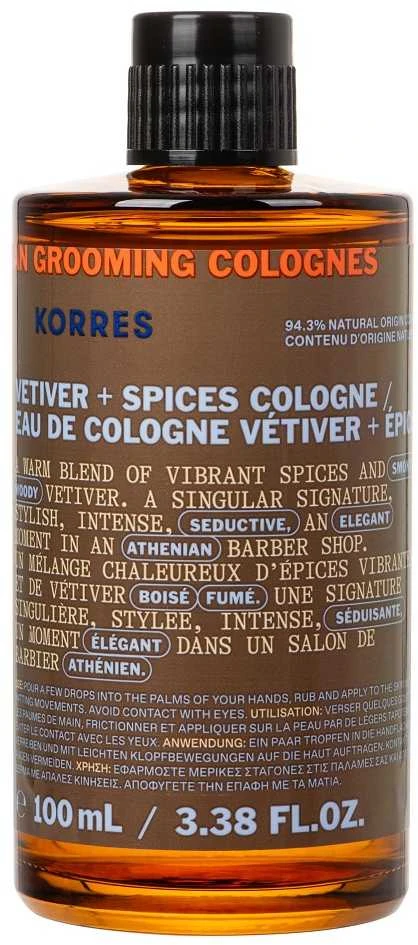 „Korres Athenian Grooming Vetiver + Spices“ valomasis losjonas, 100 ml
