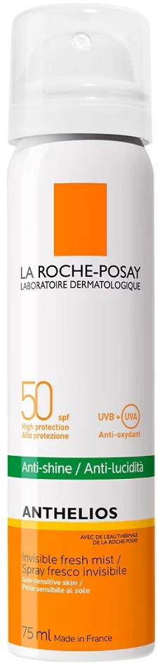 Apsauga nuo saulės La Roche Posay Anthelios Invisible Face Mist Anti Shine, su SPF50, 75 ml
