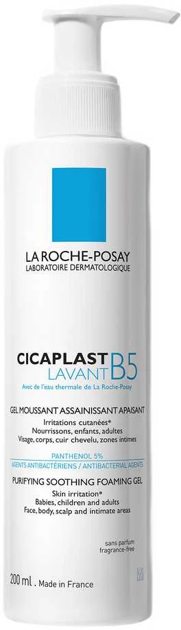 La Roche Posay Cicaplast Lavant B5 švelnus putuojantis veido ir kūno prausiklis, 200 ml