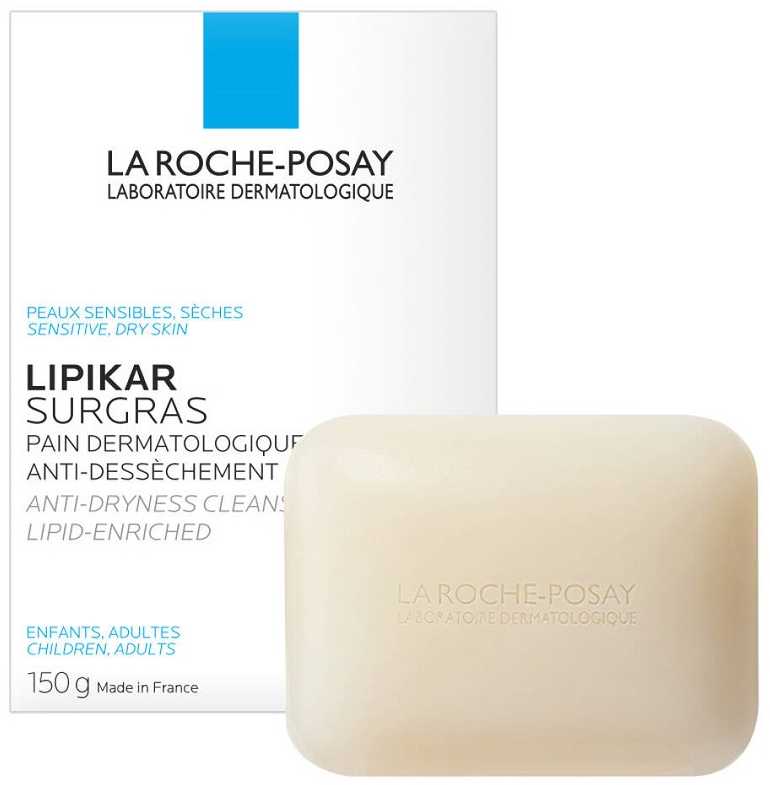 La Roche Posay LipikarLipid Enriched Cleansing Bar muilas sausai odai, 150 g