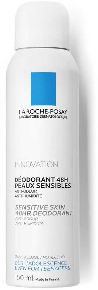 La Roche Posay Physiological Dezodorantas 24h Purškiklis purškiamas dezodorantas jautriai odai, 150 ml