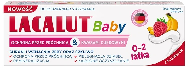 Lacalut Baby pasta do zębów vaikams 0-2 latka 55ml