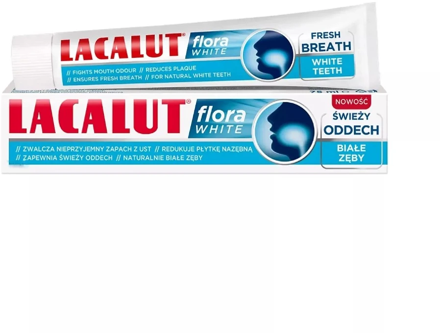 Lacalut LACALUT PASTA FLORA Baltas na halitozę