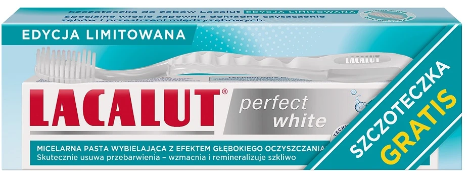 Zdrovit LACALUT Perfect Baltas Pasta do zębów 75 ml + Šepetėlis
