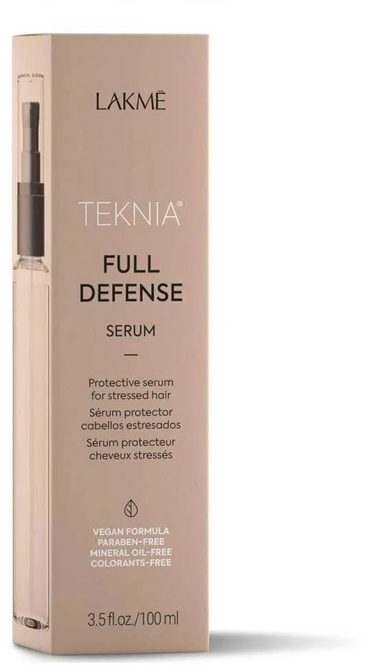 Apsauginis serumas plaukams Lakme Teknia Full Defense Serum, žalingo aplinkos poveikio paveiktiems plaukams, 100 ml