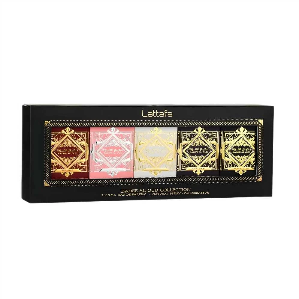 „Lattafa Badee Al Oud“ kolekcijos rinkinys U 5 x 5 ml rinkinys