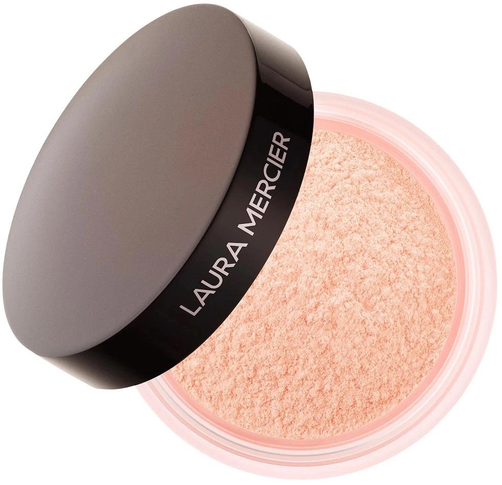 Laura Mercier Secret Brightening akių srities fiksavimo pudra, suteikianti švytėjimo, po akimis, Peach, 4 g
