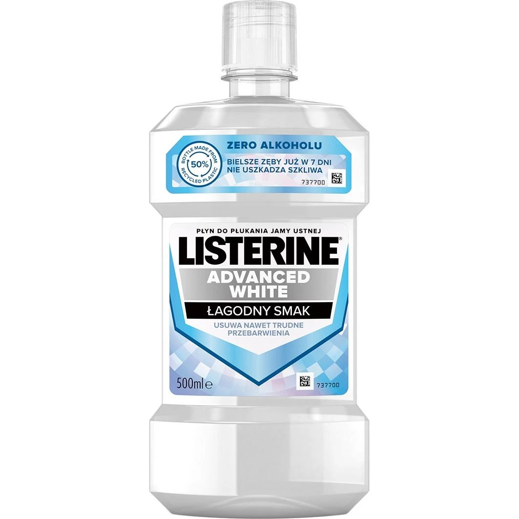 Listerine Advanced Baltas burnos skalavimo skystis Mild Taste 500ml