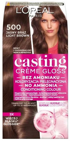 L'Oreal Casting Creme Gloss 500 plaukų dažų pakuotė