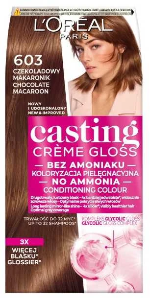 L'Oreal Casting 603 Šokoladinis makarunas plaukų dažai