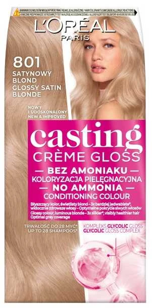 L'Oreal Casting Creme Gloss 801 plaukų dažų pakuotė