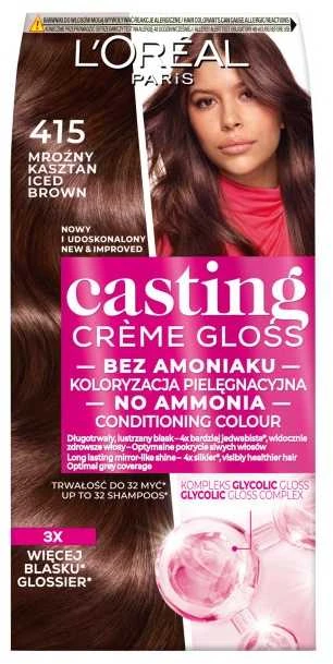 L'Oreal Paris Casting Creme Gloss lūpų dažai, 415 Frosty Chestnut