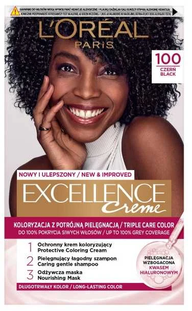 L'Oreal Excellence 100 juodi plaukų dažai