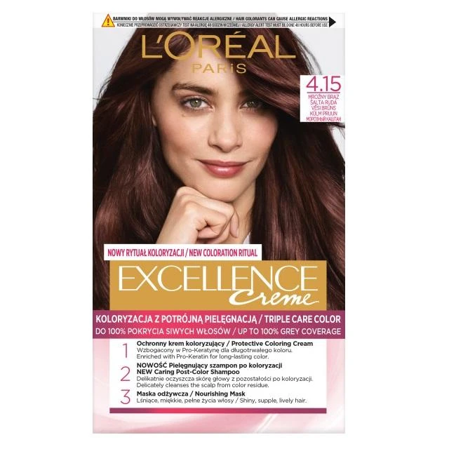 L'Oreal Excellence Creme 4.15 Frosty Brown pakuotė