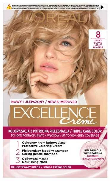 L'Oreal Paris Excellence Creme 8 šviesiai blondinė