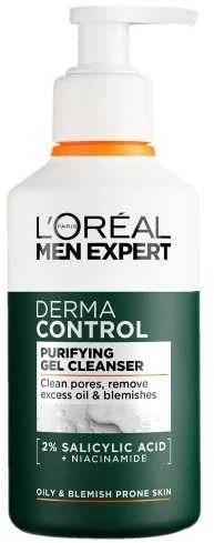 L'Oréal Paris Men Expert Derma Control Purifying Gel Valiklis veido prausiklis, 100 ml