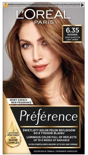 L'Oréal Préférence plaukų dažai 6.35 Havana