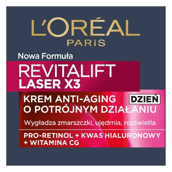 Dieninis kremas L'oreal REVITALIFT LASER X3 50ml
