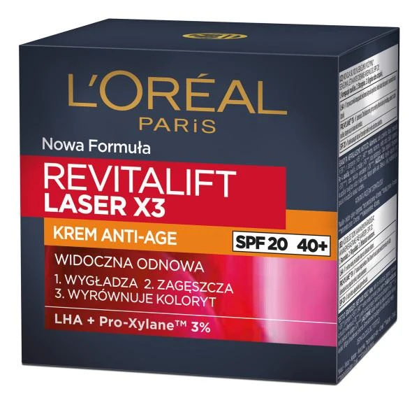 L'Oréal Paris Revitalift lazerinis X3 Anti-Age Day Kreminis SPF 20, 50 ml