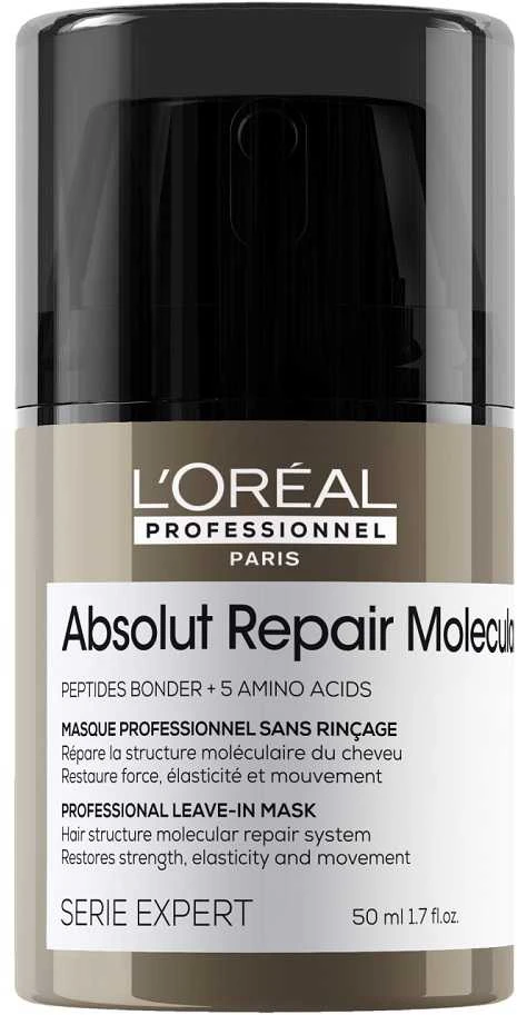 L'Oréal Professionnel Absolut Repair Molecular Professional nenuplaunama plaukų kaukė, 50 ml