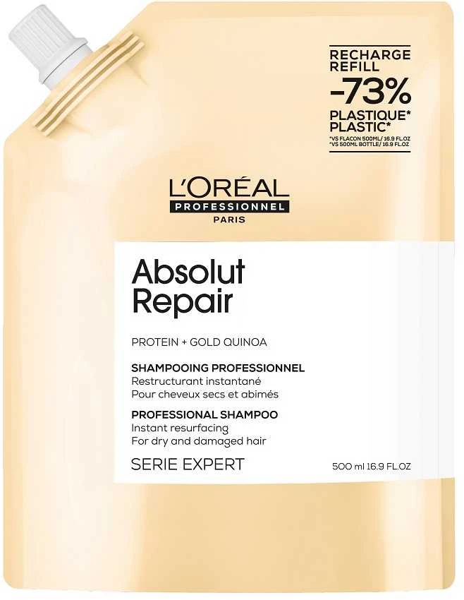 L'oreal Professionnel Absolut Repair Šampūnas pažeistiems plaukams, 500 ml (papildymas)
